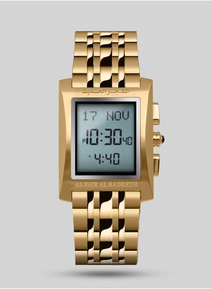 Al Fajr Al Hadeeth Al Fajr Modern Deluxe Gold Watch, Model AL204G 