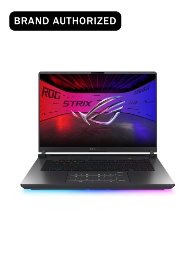 ROG Strix G16 Gaming Laptop, Intel Core i7 14650HX Processor, 16 GB RAM, 1TB SSD, 8 GB Nvidia RTX 5050 Graphics, 16" FHD+ 165Hz Display, Windows 11 Home, Backlit Chiclet 4-Zone R GB English & Arabic Keyboard, Eclipse Gray, 1 Year Warranty | Eclipse Grey
