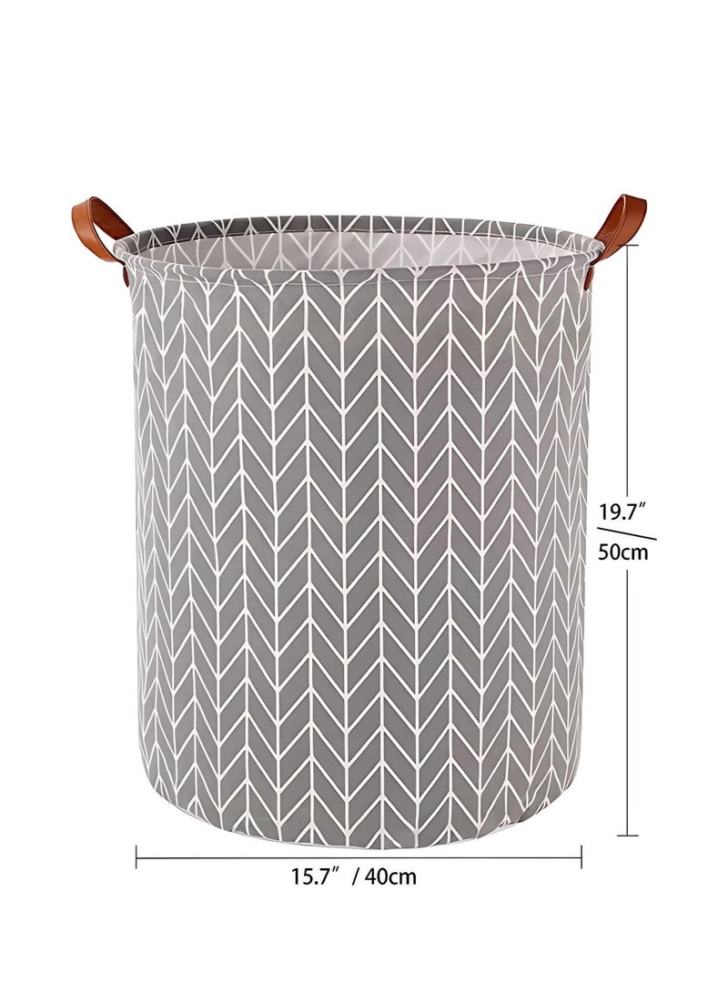 أوجا سَلال غسيل OAGA المضادة للماء (عبوتان)، سلة قابلة للطي 65 لتراً، سلة تخزين للملابس والألعاب والملابس المتسخة في غرفة النوم (رمادي) - Image 4