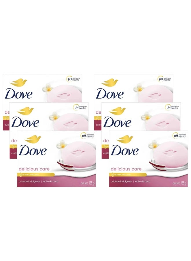 Dove Pack of 12 Delicious Care Bar Soap135 g - Image 1