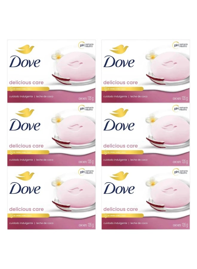 Dove Pack of 12 Delicious Care Bar Soap135 g - Image 4
