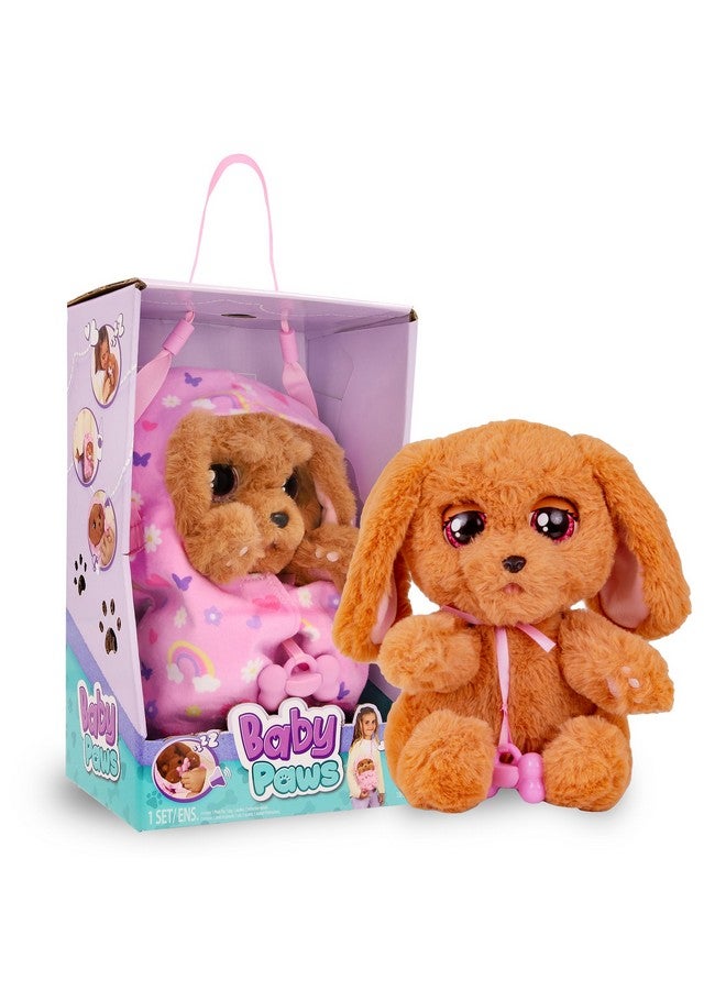 IMC Toys Baby Paws - Cocker Spaniel Puppy with Carrier | Soft and Cuddly Toy Puppy That Make 5 Adorable Sounds for Kids, Ages 4+ - Image 1
