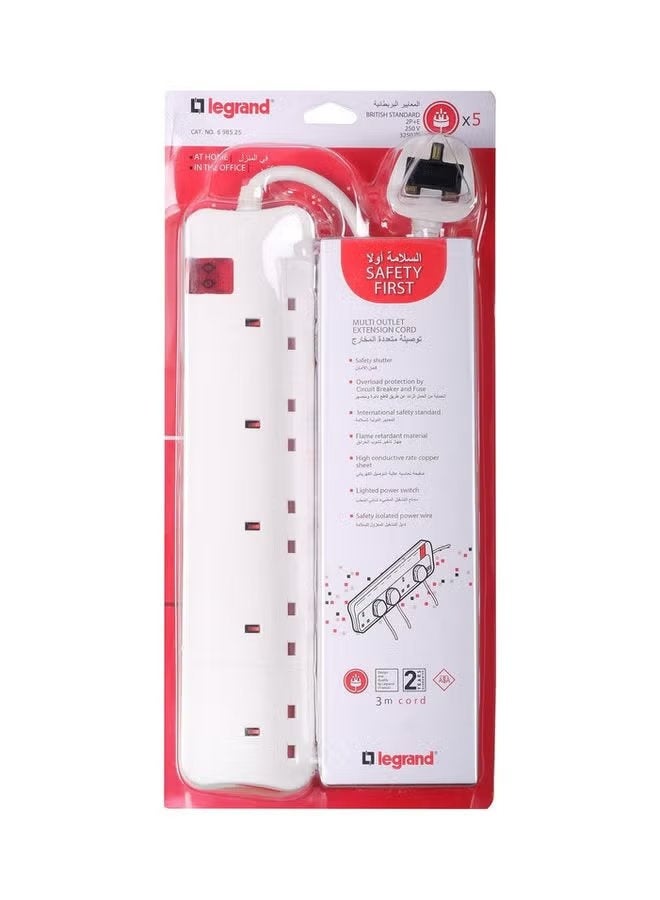 LEGRAND EXTENSION CORD X5