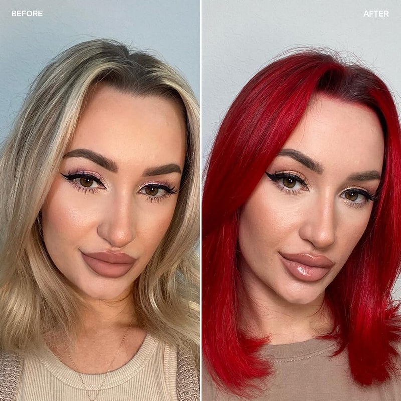 Overtone Semi Permanent Hair Color Conditioner, Extreme Red is now Ruby Red, 8 oz, Nourishing, Damage-Free, Color Depositing Mask for All Hair Types with Shea Butter & Coconut Oil, Cruelty-Free - Image 5