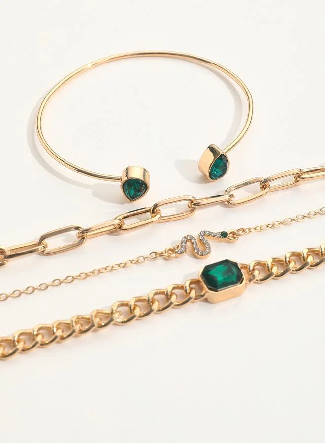 تايك تو مجموعة من 4 أساور يد كاجوال