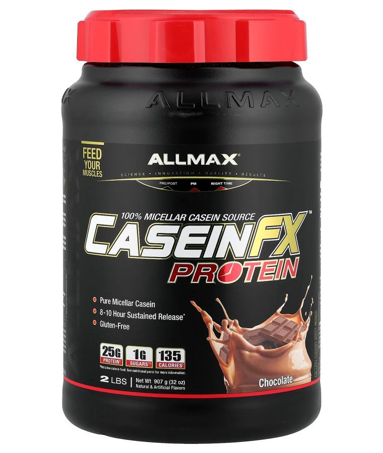 Allmax Casein-FX™ 100% Casein Micellar Source Protein Chocolate 2 lbs (907 g)