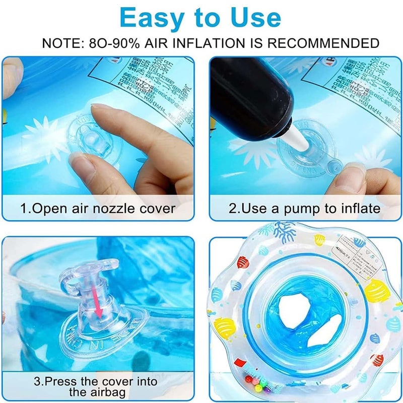 RAMONI Swimming Tube for Kids, Baby Swimming Tube, Floaters for Kids Swimmin Pool 0-3 Years Old with Baby Safety Seat & Handle, Helps Learn to Kick Float Toys Raft - Image 5