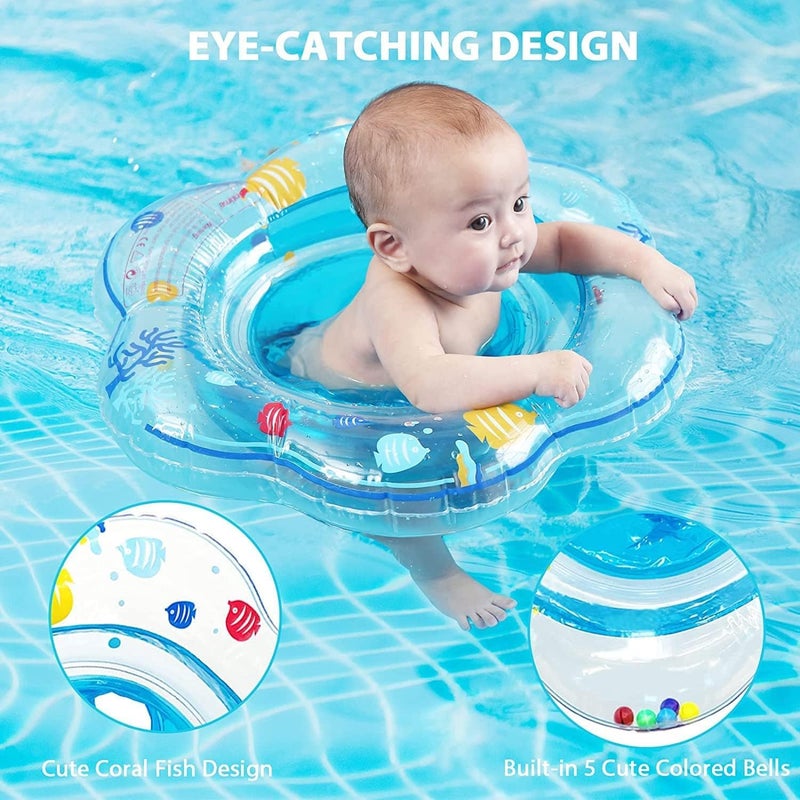 RAMONI Swimming Tube for Kids, Baby Swimming Tube, Floaters for Kids Swimmin Pool 0-3 Years Old with Baby Safety Seat & Handle, Helps Learn to Kick Float Toys Raft - Image 2