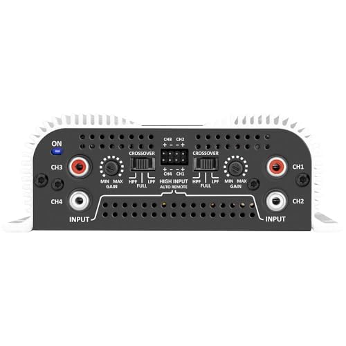 Taramp's مضخم الصوت متعدد القنوات Taramps TS 800x4 للسيارات 800 واط RMS 2 أوم 4 قنوات 2 قنوات موصولة بالكامل نطاق التردد، إدخال RCA/مستوى عالٍ، فئة D - Image 5