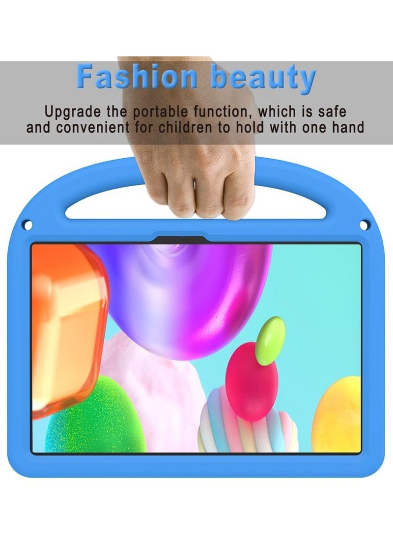 VKL Kids Case Compatible with Infinix Xpad 11 inch (2024) X1101, [Kids Friendly] DIY Cute Cartoon Lightweight EVA Shockproof Handle Stand Protective Cover with Shoulder Strap (Blue) - Image 3