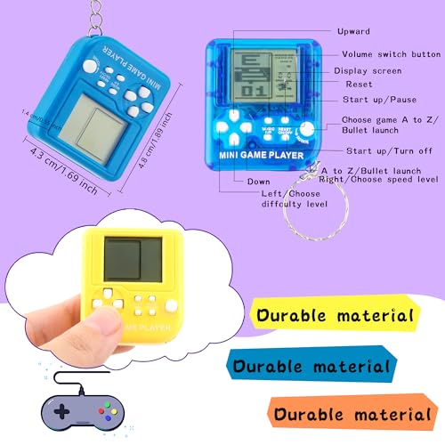 Conagel 30 Pack Mini Video Game Keychain Small Game Keychains Bulk for Birthday School Party Gifts Goodie Bag Fillers (Color Style 1) - Image 2