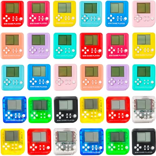 Conagel 30 Pack Mini Video Game Keychain Small Game Keychains Bulk for Birthday School Party Gifts Goodie Bag Fillers (Color Style 1) - Image 1