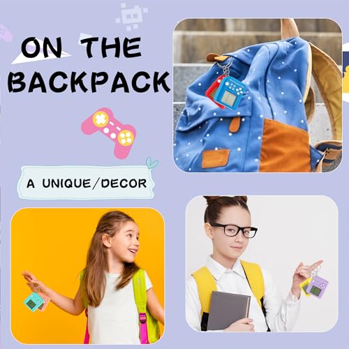 Conagel 30 Pack Mini Video Game Keychain Small Game Keychains Bulk for Birthday School Party Gifts Goodie Bag Fillers (Color Style 1) - Image 4