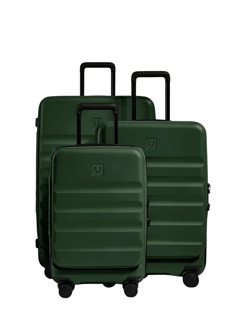 Antler Antler 3-Piece Luggage Set – Carry-On & Check-In Suitcases, Dual Opening, Expandable Polycarbonate Hard Shell, Silent Glide 360° Spinner Wheels, TSA Lock, For Travel