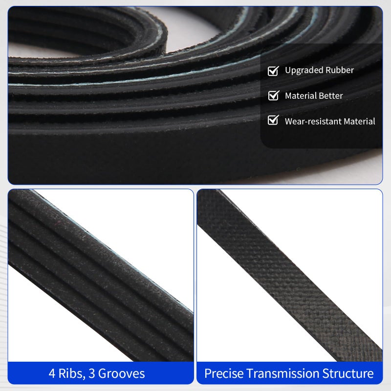 Cuqojs 341241 Dryer Belt for Whirlpool Maytag Amana Kenmore Roper - 92 1/4 Inch Durable Dryer Belt Replacement - Fixes Tumbling Noise & Heating Issues - Easy DIY Install - Image 4