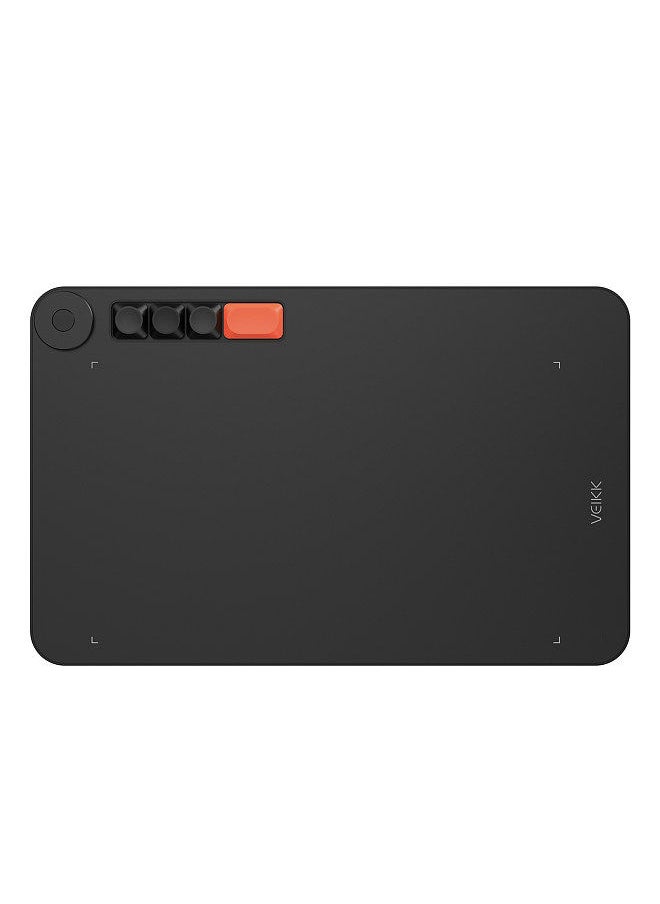 Veikk - VO1060 Graphics Drawing Tablet 10 x 6 Inch Large Active Area 4 Express Keys & Dial 8192 Levels Pressure 290PPS Art Graphics Tablet - Image 1