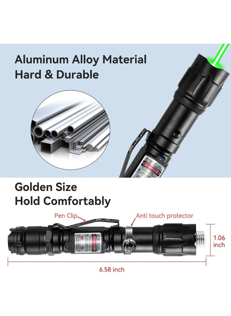 Rechargeable Green Laser Light Flashlight: Long Range Tactical Beam with Adjustable Focus forPresentations, Outdoors,Camping, Construction, Stargazing and TV/LED Screens - Image 4