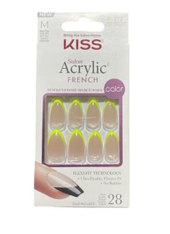 KISS Salon Acrylic French SFO02C Size M, 28 pcs 