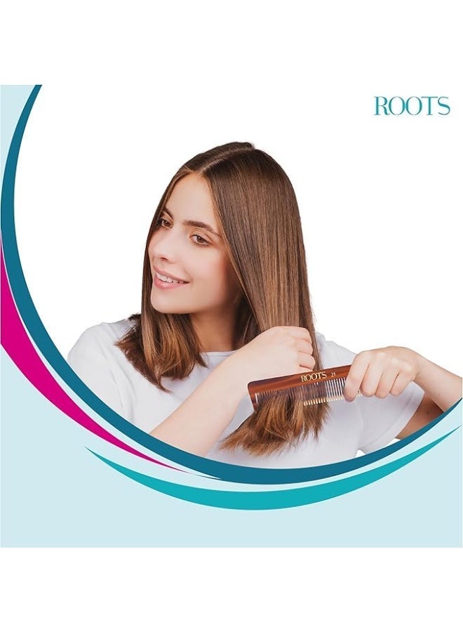 روتس مشط Roots للرجال والنساء – 4.4 بوصة مشط مدمج للسفر لتصفيف الشعر والعناية باللحية – مشط لفك التشابك والتصفيف للاستخدام اليومي – مشط جيب صغير للحلاقة والعناية الشخصية - Image 3