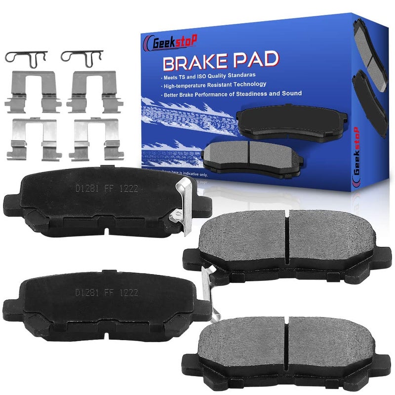Rear Ceramic Brake Pads for 2009 2010 2011 2012 2013 2014 2015 Honda Pilot 20112017 Honda Odyssey 20072013 Acura MDX 20102013 Acura ZDX Rear Brake Pads Set
