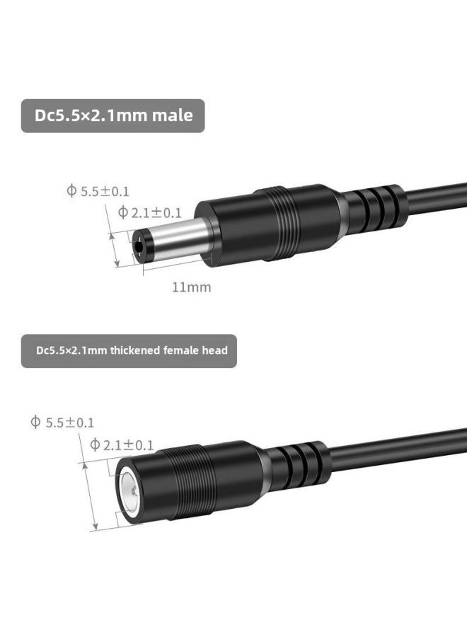 Tplink Router Power Cord Monitor Home Camera Dc Extension Cord 12v Male And Female 5521 Camera Head A-Color:Black●Dc5.5 Male And Female Extension Cable *measure The Round Hole Size Before Taking The Photo-0.3m  - Image 5