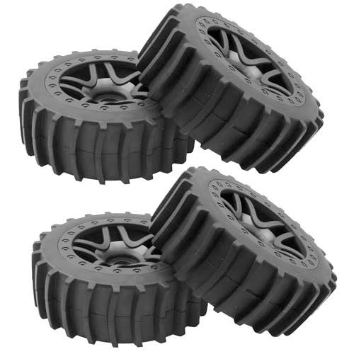 Share Goo 4Pcs ShareGoo 18 Scale RC Car Paddles Buggy Tires RC Snow Sand Tyre 17mm Hex Hub Wheels Compatible with Redcat HSP HPI Traxxas 18 RC Off Road Buggy Baja Car - Image 1
