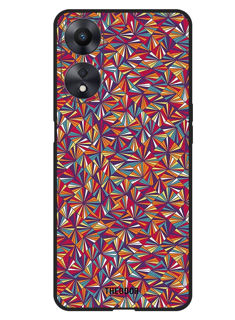 Theodor Protective Case Anti Scratch Shock Proof Bumper Cover For Oppo A98 Small Rhombus - Image 1