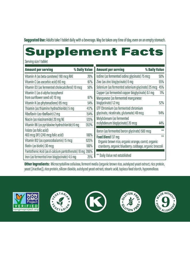 MegaFood One Daily - Supports Overall Health - Multivitamin With B Vitamins And Food Blend - Gluten-Free, Vegetarian, And Made Without Dairy - 60 Tabs  - Image 2