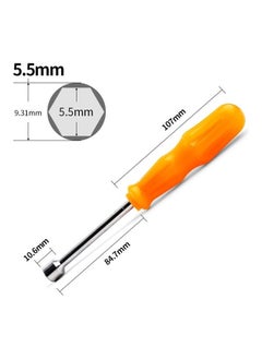 NIBEMINENT 4-Piece Hexagon Socket Manual Screw Wrench Orange/Silver 