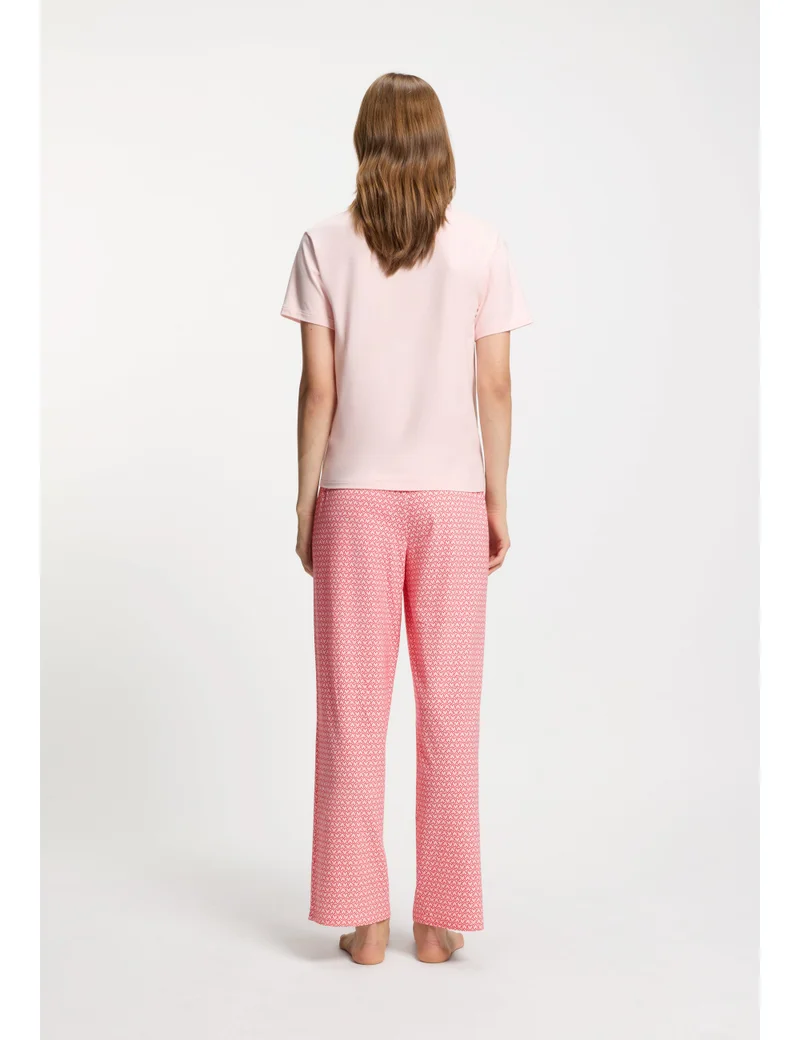 HUGO Heart-print pyjama bottoms in a stretch-modal blend