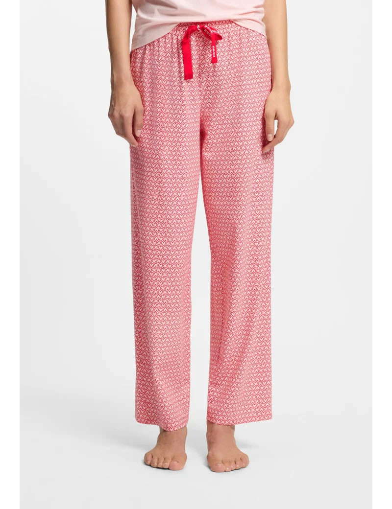 HUGO Heart-print pyjama bottoms in a stretch-modal blend