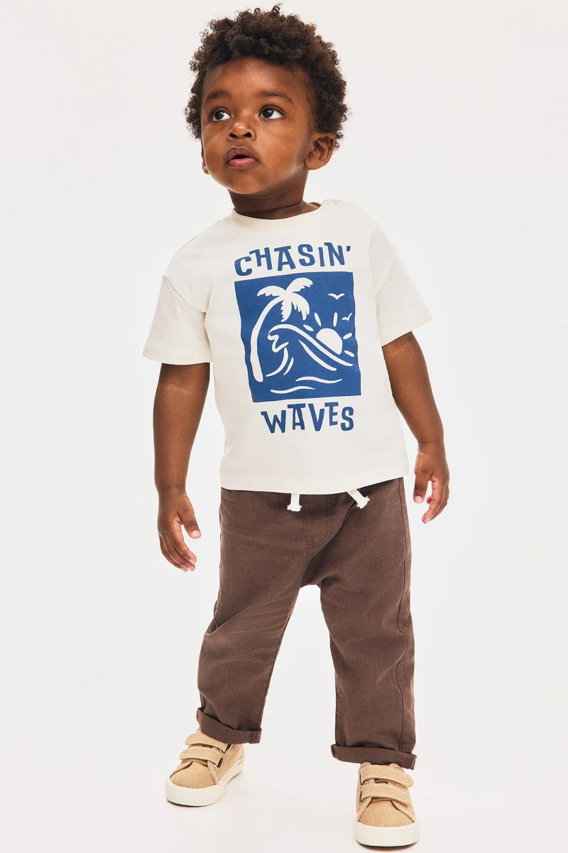 H&M Linen-blend joggers