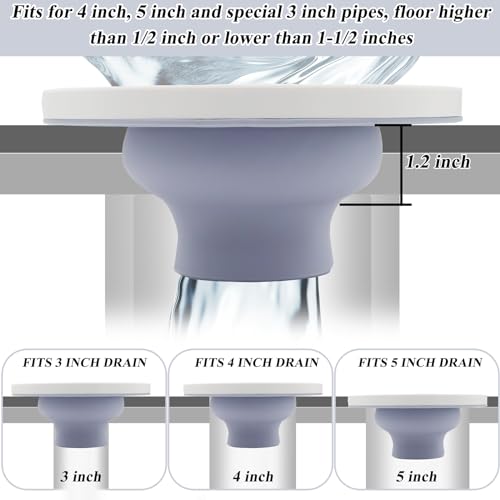 Niuohoy Toilet Flange Repair Kit Fits for 4 Inch 5 Inch or Special 3 Inch Drain Pipe, Universal Toilet Flange for Toilet Repair and Installation, Perfect Seal No More Leaks (Gray) - Image 4