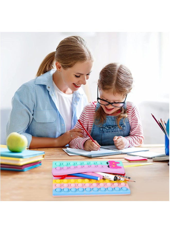 ISank - Pop Notebook Pencil Case, Fidget Push It Bubble Toys Pencil Box Notebook 2 in 1 Design,Relieve Stress Spiral Notebooks A5 Office school Stationery - Image 1