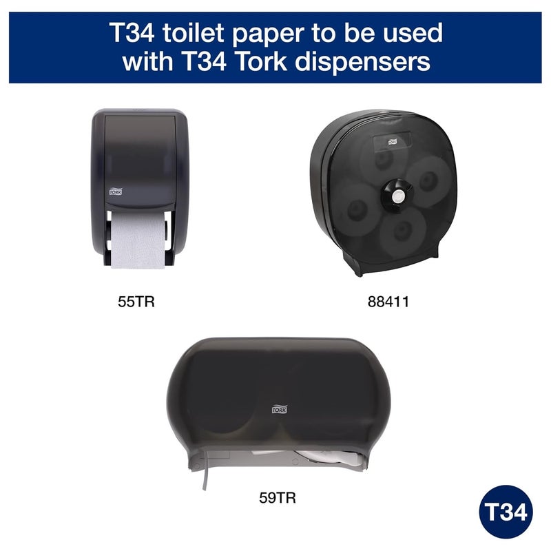 Tork Toilet Paper Roll Dispenser Black T34, 4-Roll Capacity, 88411 - Image 2