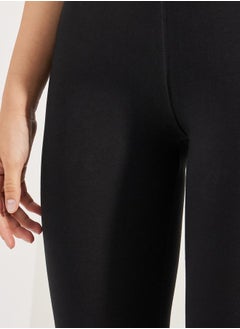 Styli Elastic Waistband Basic Capri Length Leggings  - Image 3