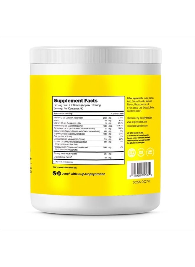 JUNP - Hydration Electrolyte Powder, Electrolytes Drink Mix, Hydration Mix, Sugar Free, Gluten Free, 0 Calories, 0 Carbs, Keto Friendly, NON - GMO Kosher, 90 Servings. (Lemonade) - Image 1