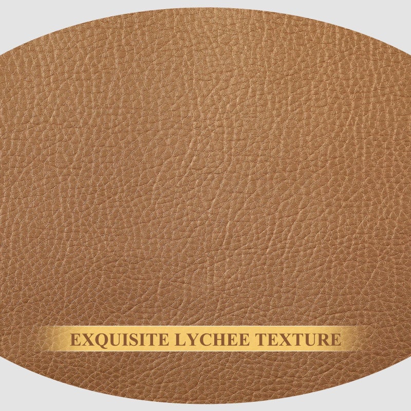 Konelia Faux Leather Fabric, 55" Wide Upholstery Fabric by The Yard Marine Vinyl Fabric Outdoor Pu Leather Waterproof Sheets Fabric for Crafts Sewings Sofa Wallets Handbag Earrings Bows 1 Yard Gold - Image 3