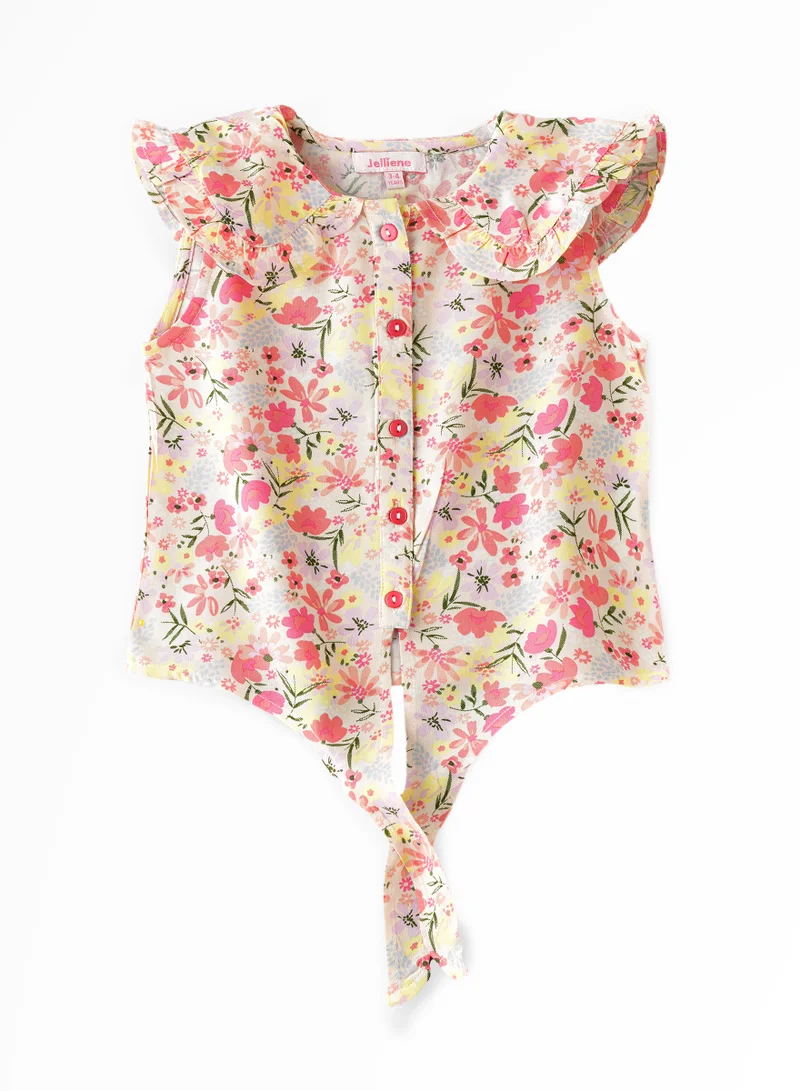 Jelliene Cozy Chic: Girls' Breathable Viscose Knit Blouse Soft Style & Spring Sunshine