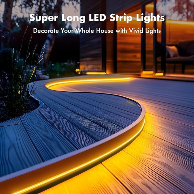 RIEO Hub RIEO Neon Rope Lights 164FT RGB Led Strip Lights Waterproof IP67 DIY Design Music Sync 44 Keys Remote Control Multiple Modesfor Living Room Bedroom Holiday Decoration  - Image 5