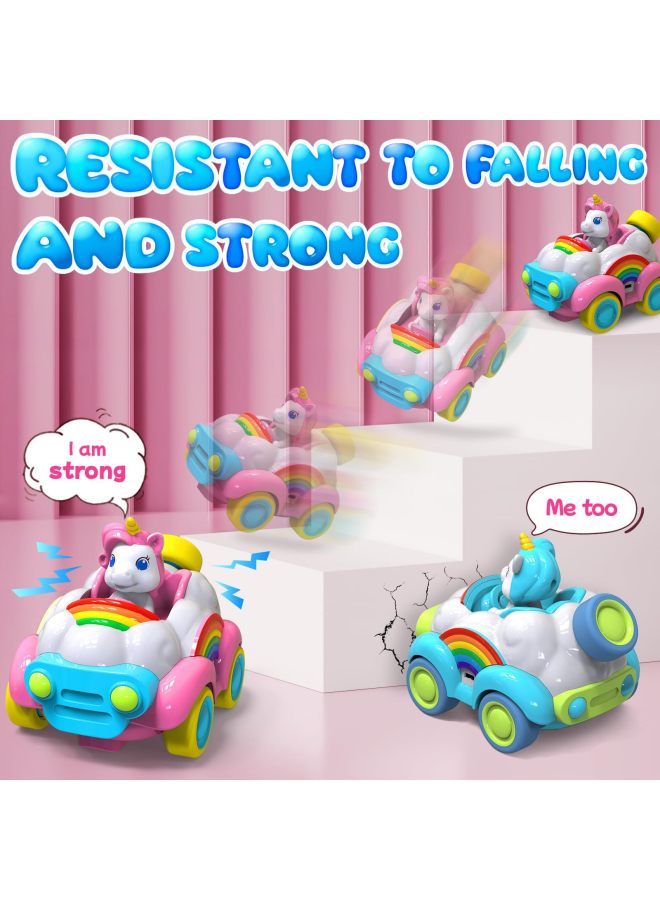 Loquat Cartoon 2.4G Remote Control Unicorn Dinosaur Remote Control Car Light Music Toy Car Children's Gifts-Color:2.4G Light Music Dinosaur Remote Control Car - Image 2