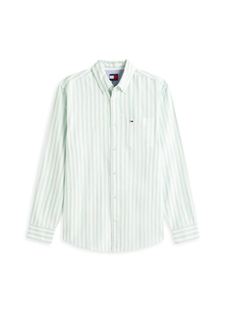 TOMMY JEANS  Regular Fit Stripe Oxford Shirt for Men | Best Price UAE