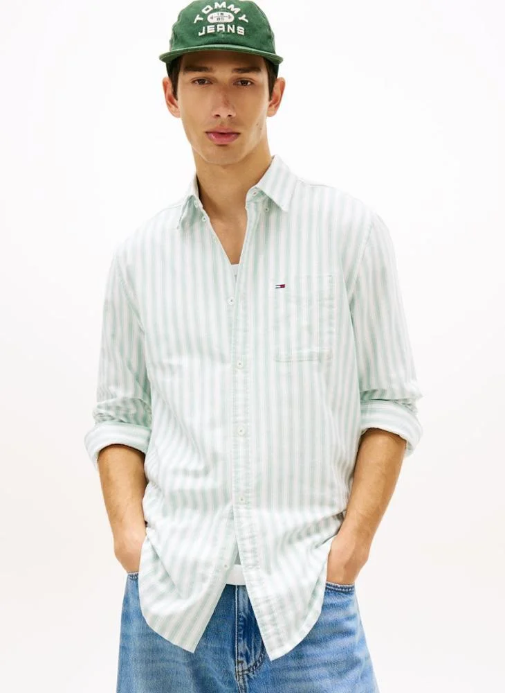 Tommy Jeans Regular Fit Stripe Oxford Shirt