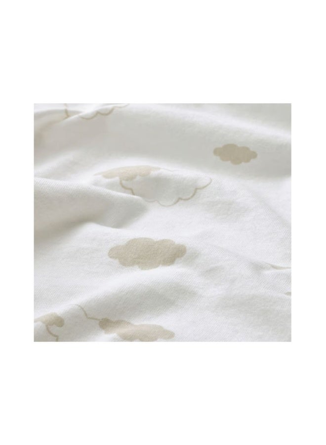 ALSKVARD ÄLSKVÄRD Fitted sheet for bassinet, clouds/dots/off-white - Image 4
