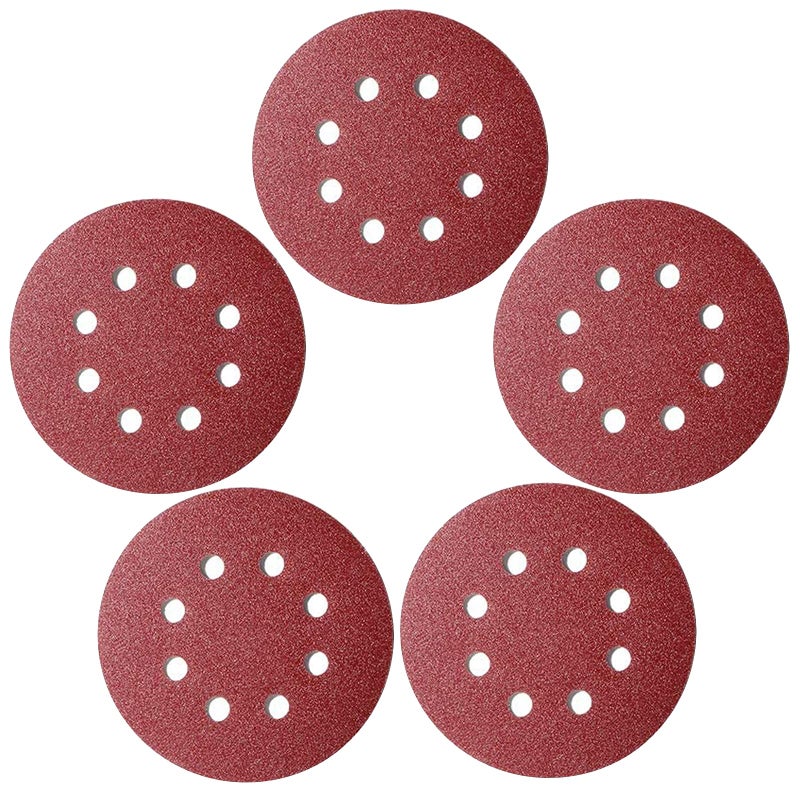 XBrand XBrand 50 Pcs 125mm Sanding Discs Pads, Premium 8 Hole 120 Grit Hook and Loop Sandpaper Sheet for Random Orbital Sander. - Image 1