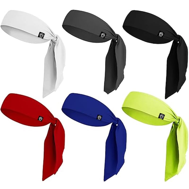 BISMAADH Sweat Wicking Tie Sweatband Headband Men, Ninja Headbands, Sports Head Tie, Mens Headband Long Hair, Athletic Head Band - Image 1