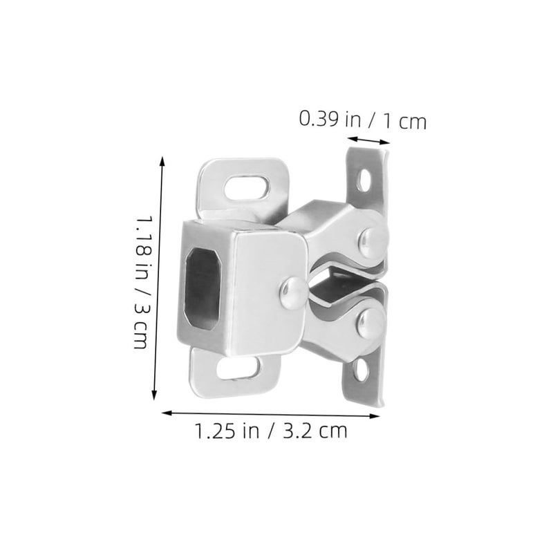 6Pcs Antique Nickel Closet Door Latches Metal Ball Catches Noise Reducing Spring Latches - Image 3