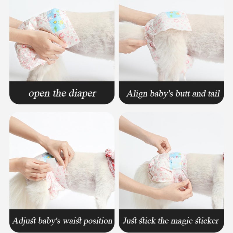 VAYINATO ® Env-Friendly Disposable 10 Pcs Pack for Female Dog and Cat Diaper Super Absorption and Anti-Leakage | Adjustable and Flexible Elastic with Velcro Strap (Extra Large) by Petzlifeworld - Image 2