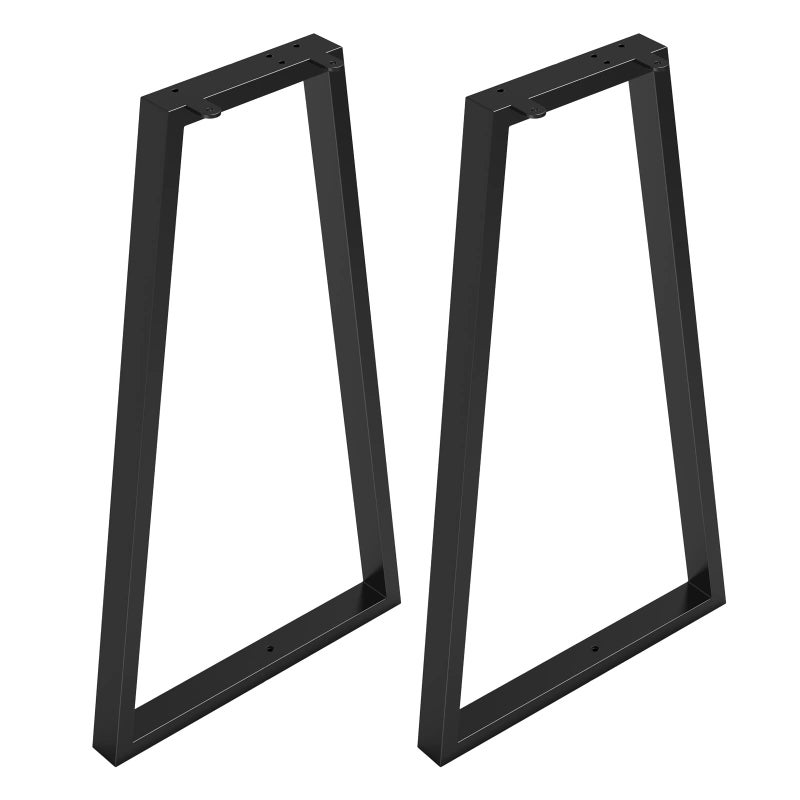 Signstek Metal Table Legs for Desk  28 Inch Trapezoid Heavy Duty Iron Tube Furniture Legs DIY StoolChairs Coffee Tables Bench SideEnd Table Black Set of 2