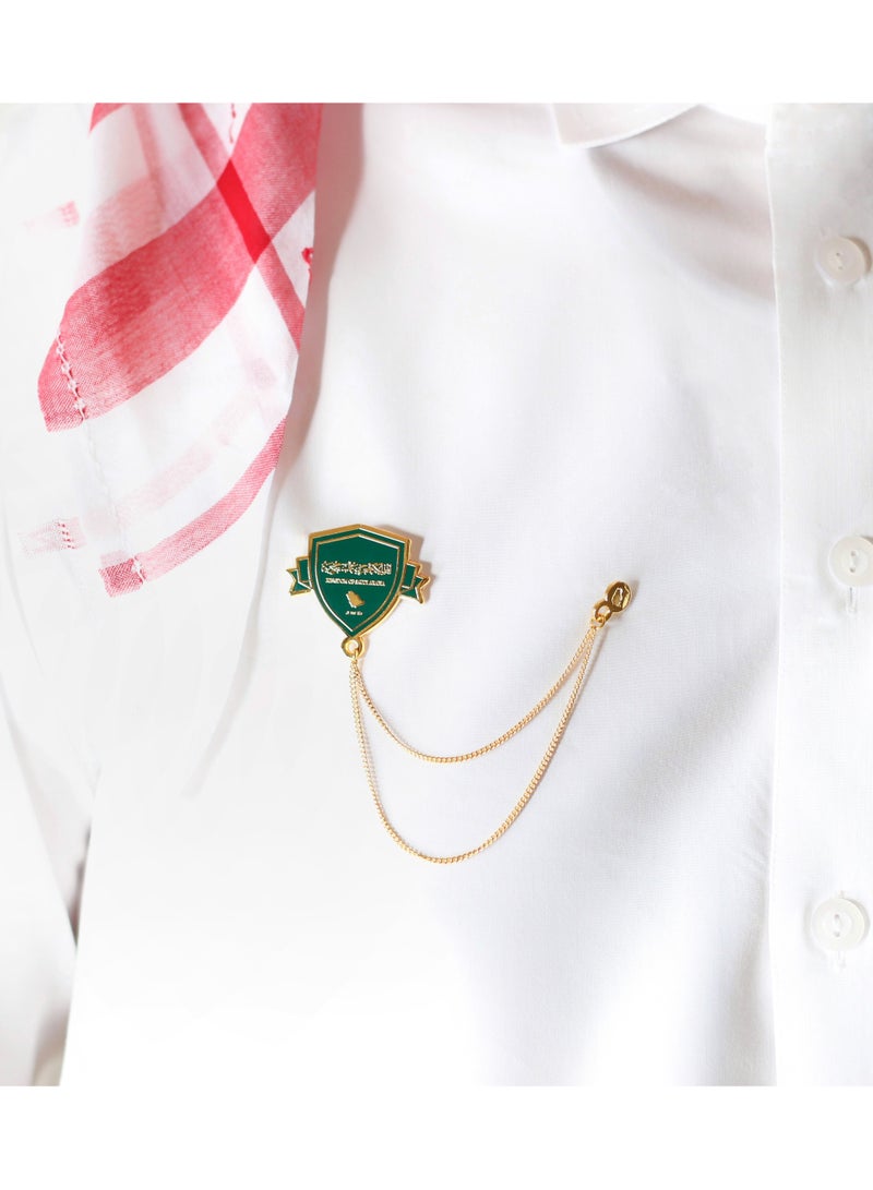 Saudi Arabia Pin/Brooch - Shield + Map - Image 3